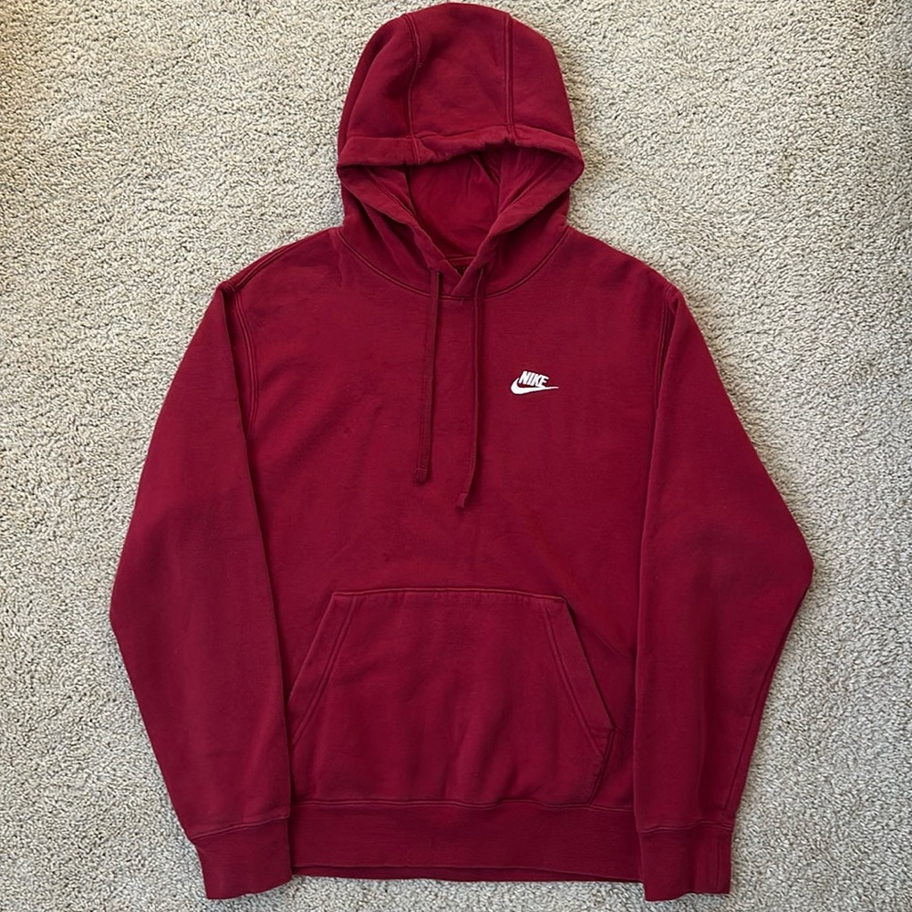 Red Nike hoodie